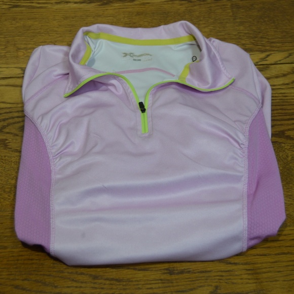 Xersion Women's Pink Zip Neck Shirt Size Large - Picture 2 of 3